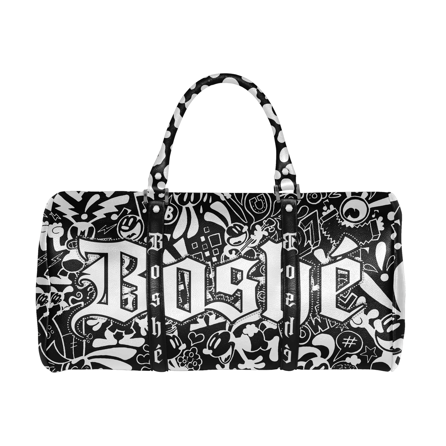 Boshé graphic duffel bag (blk)